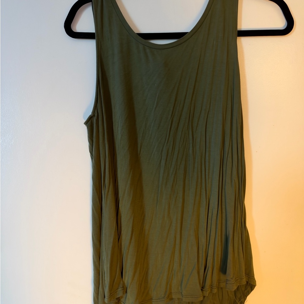 Old Navy Olive Green Scoop Neck Tank Top